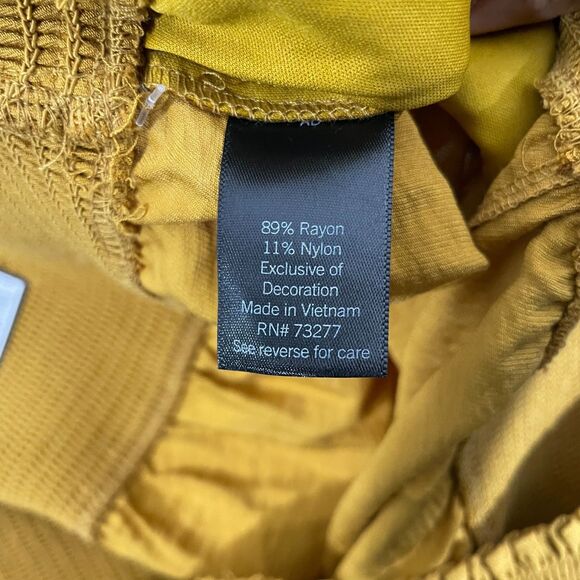 NWT Simply Vera Vera Wang Pull-On Pants Women 2X Gold High-Rise Wide Leg - Picture 4 of 11